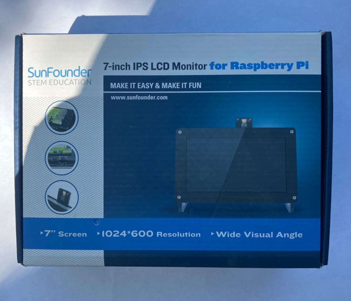 NEW SunFounder 7 Inch LCD Screen Monitor HDMI - 1024x600 Display X001TJMKJ1