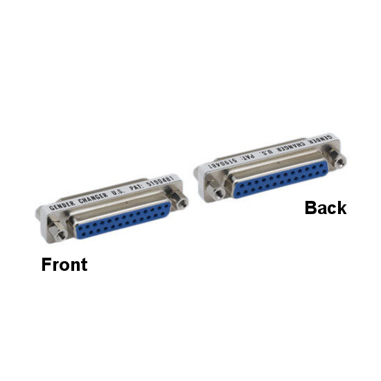 [10X] DB25 Female/Female Mini Adapter 25Pin Low Profile Changer Printer/Scanner