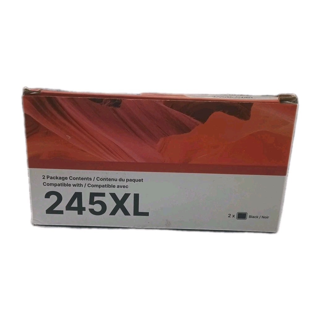 New Package Of 2x Teckkin Black 245XL Ink Cartridge Exp 03/2027 FAST 📭 🚚§}~