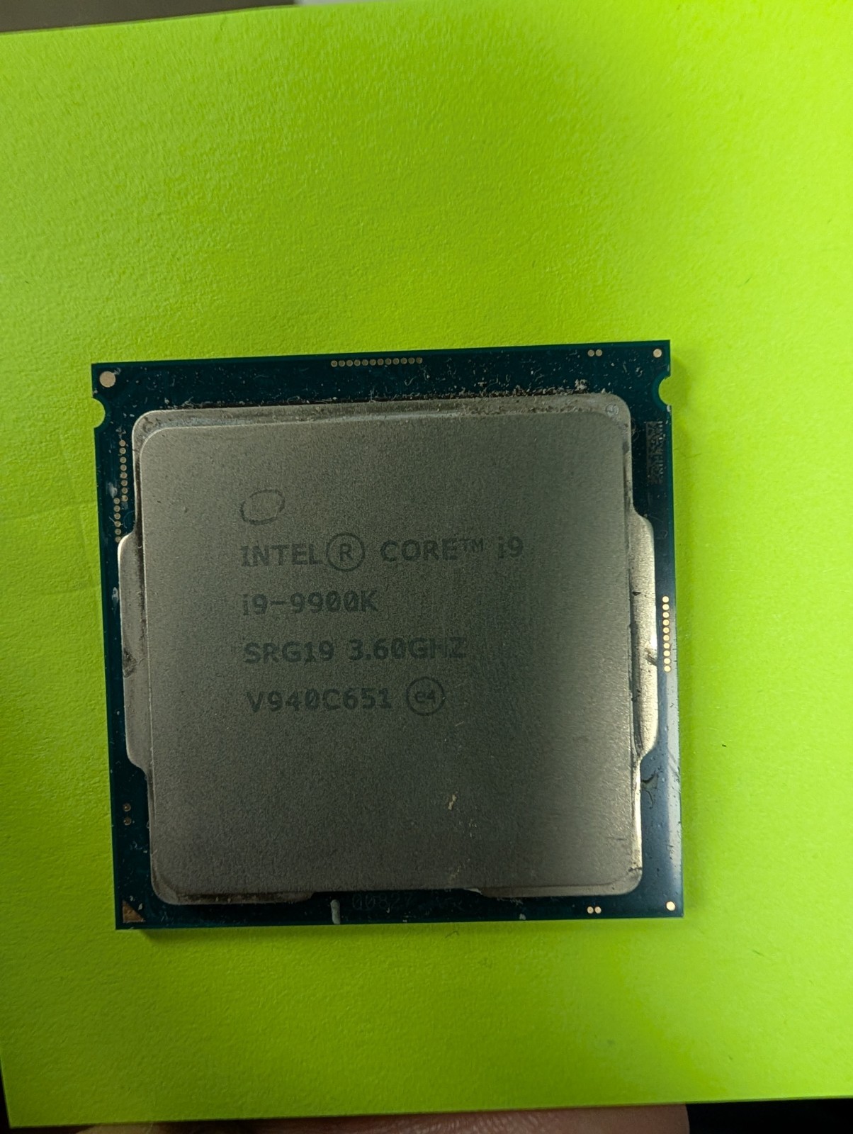 Intel Core i9-9900K @ 3.6GHz  SRG19 CPU PROCESSOR 