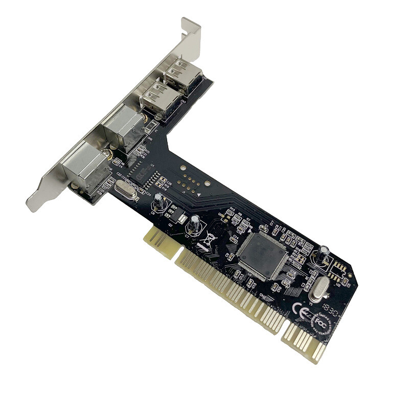 1x for PC Keyboard Mouse Adapter Card PCI 32bit to 2x PS2 PS/2 + 2x USB 2.0 Port