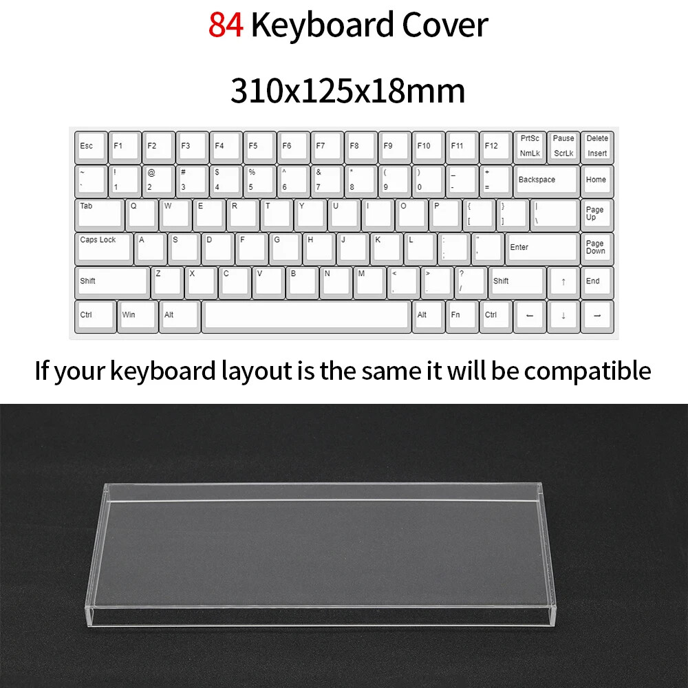 Acrylic Mechanical Keyboard Dust Cover Key Air Cover 65% 75% Keyboard Waterproof