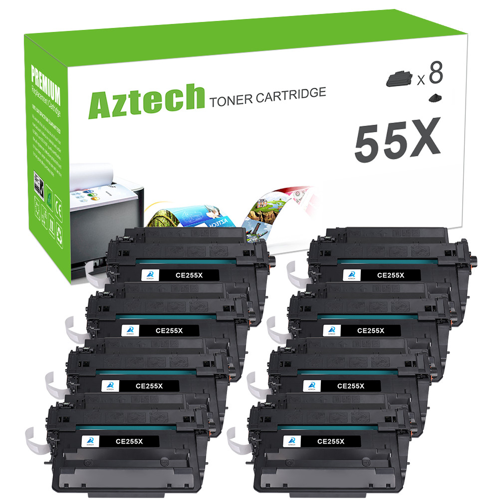 8 Pack CE255X 55X Toner Compatible With HP Enterprise P3015 P3015n P3015d P3015x