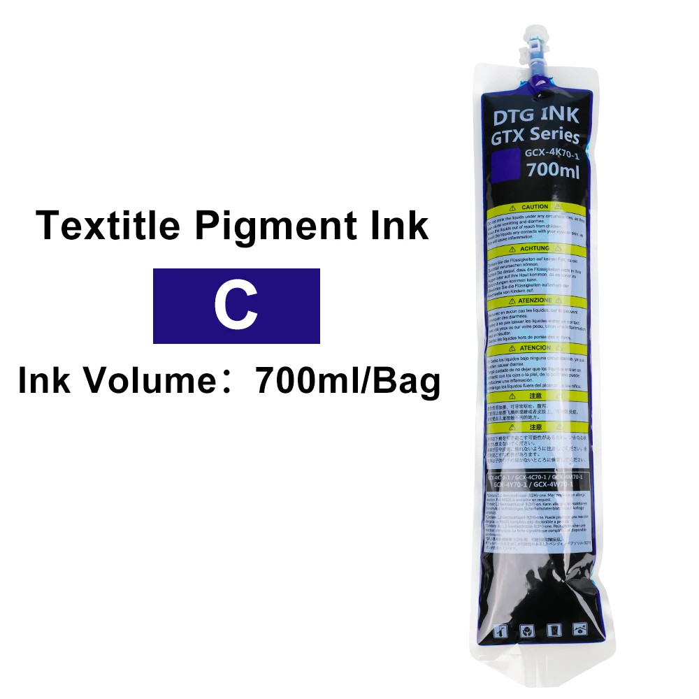 700ml/Bag GTX Series DTG Ink Bag (No Chip) for Brother GTX 422 423 424 425 600--