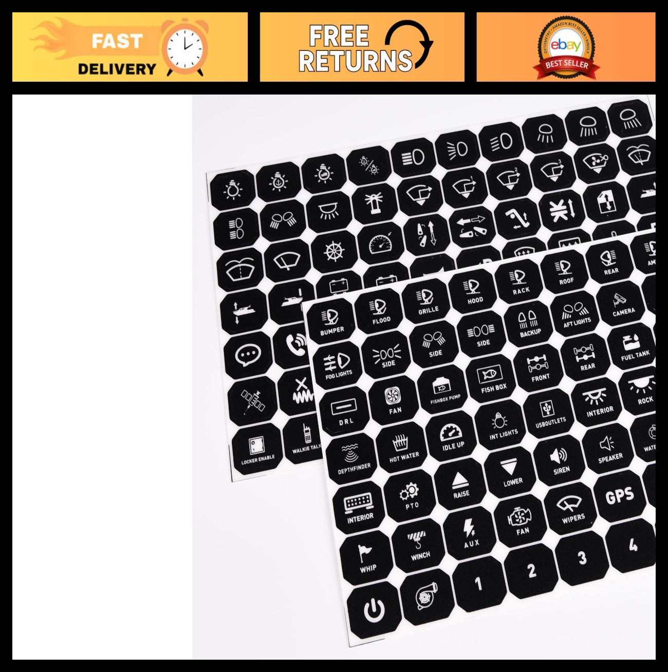 140PCS Switch Panel Stickers for P1s P1x P1B 6/8/12 Gang Switch Panel