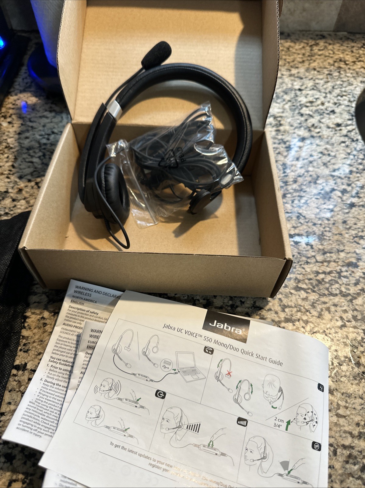 Jabra UC Voice 550 USB Headset - Stereo Open Box