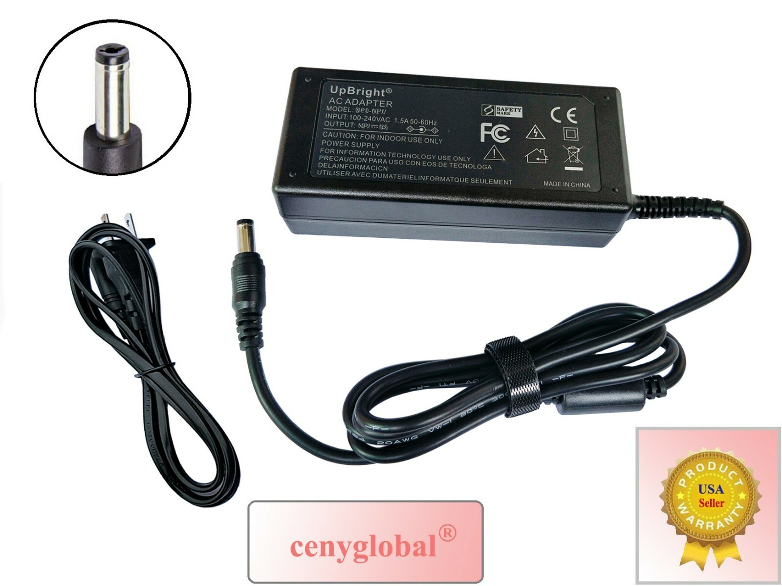 AC Adapter For 12V Channel Well Technology LCD Monior TV CWT PAA060F & KPL-060F