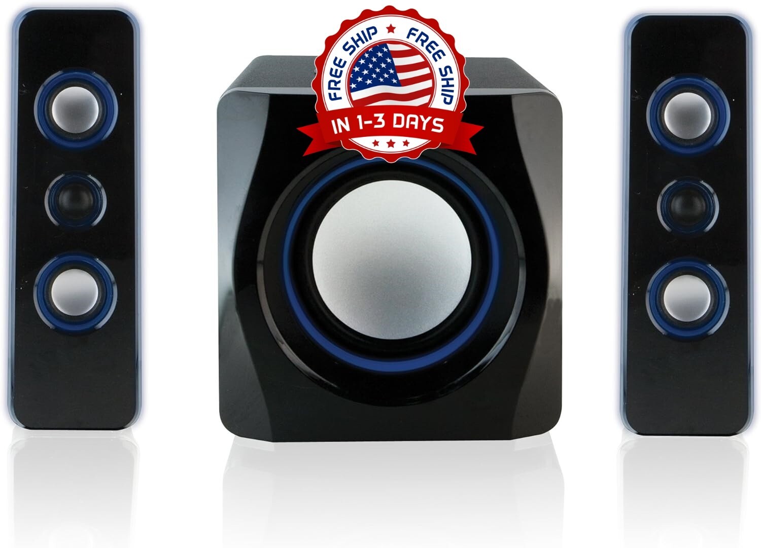 Sistema De Altavoces De Subwoofer Bluetooth Con Juegos Película Fiesta NEW US..
