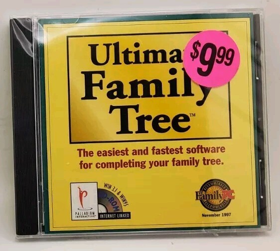 Palladium Interactive - Ultimate Family Tree CD-ROM, Sealed 