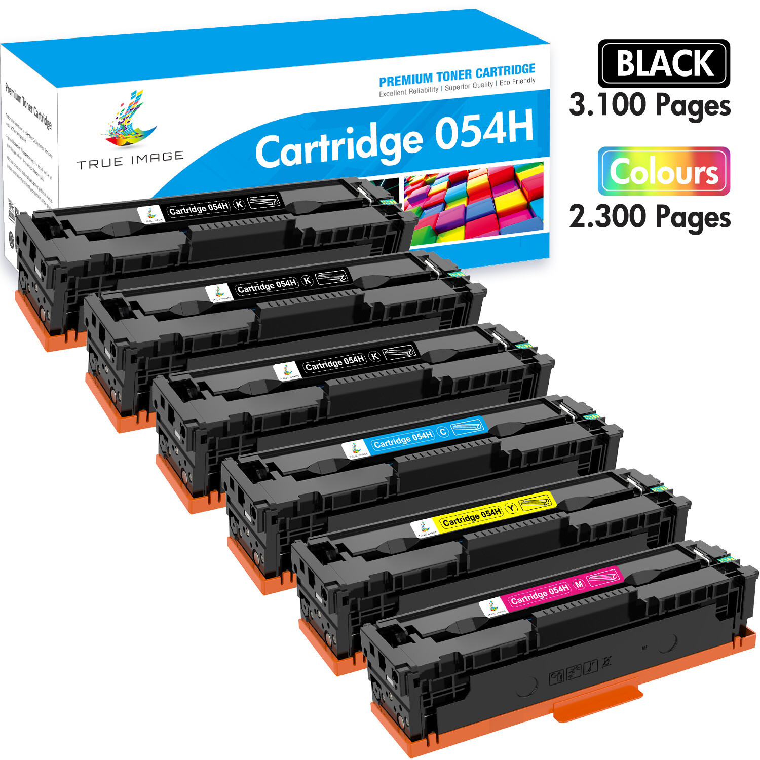 6PK 054H Toner Compatible for Canon 054H Image Class MF642Cdw LBP623Cdw MF645Cx
