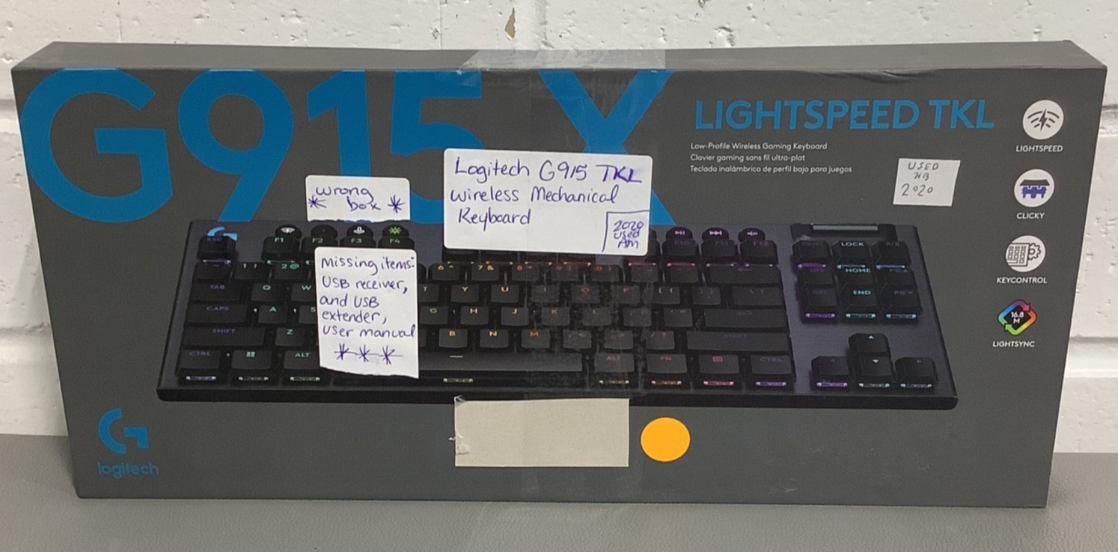 Logitech G915 TKL Lightspeed Wireless RGB Mechanical Gaming Keyboard