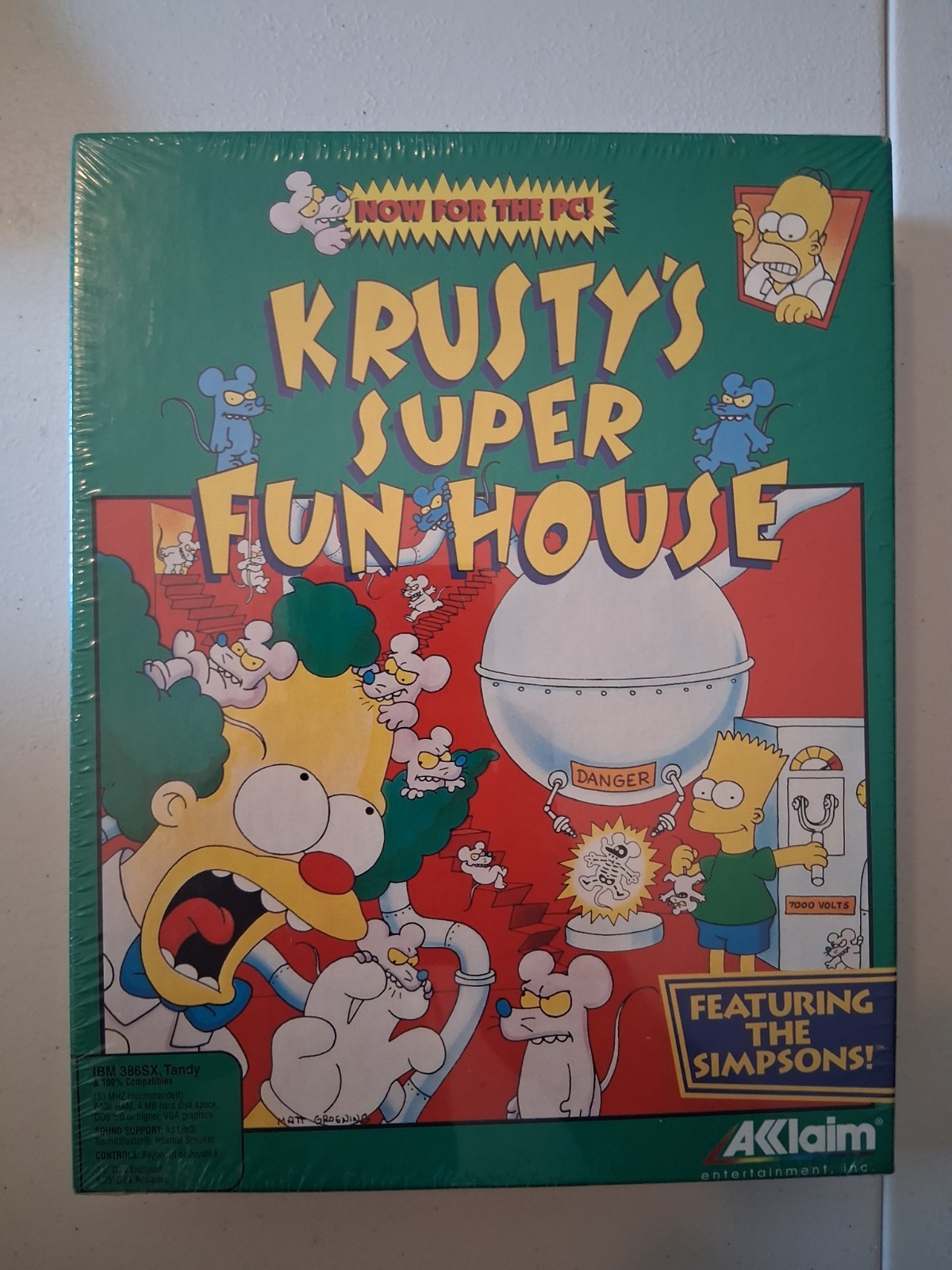 Krusty's Super Fun House (1993) - New Simpsons 3.5" Diskette Game Program    