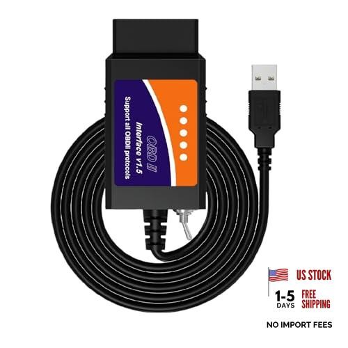 ELM327 OBD2 USB Adapter for Windows, ELMconfig Scanner with MS CAN/HS CAN