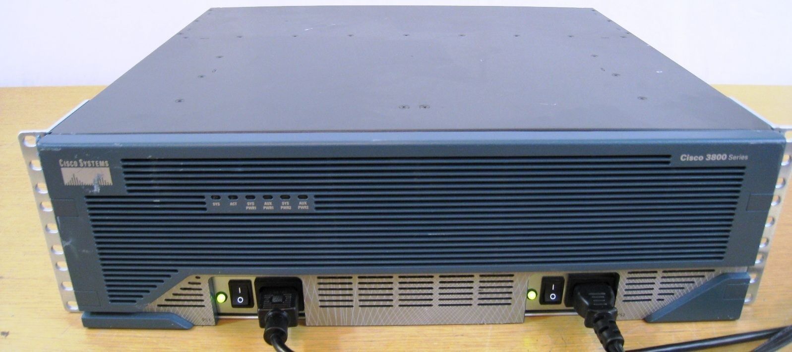 CISCO 3845 Intergrated Router IOS 15.1 1GBD/256MBF w/ DUAL PwrSPLY AIM-VPN-SSL-3