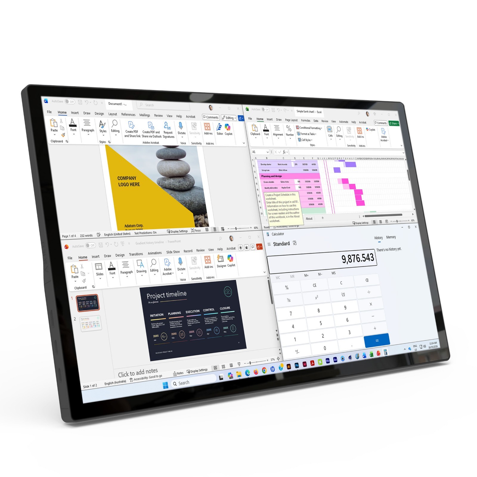 Laser Portable Touchscreen Monitor 15.6 Inch Full HD USB-C