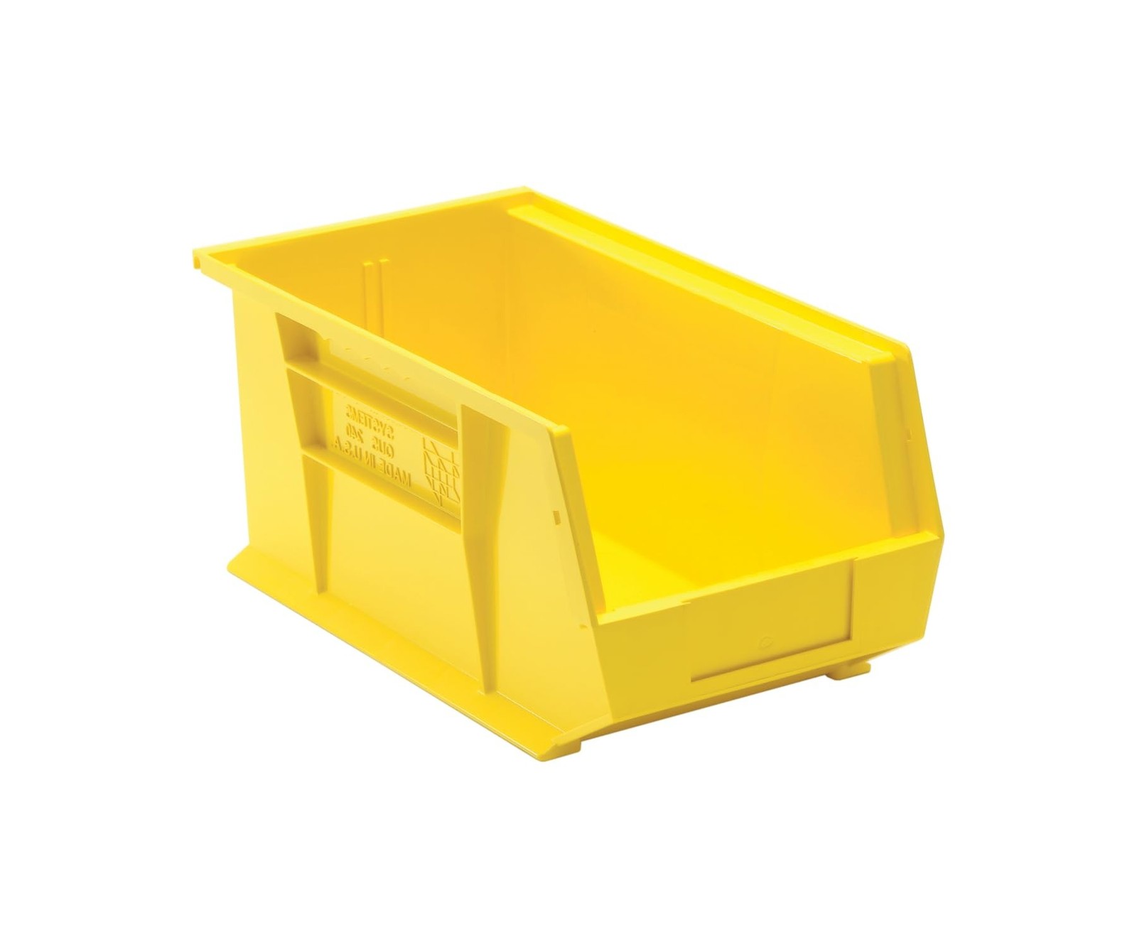 QUANTUM STORAGE SYSTEMS Ultra QUS240YLCS Solid Part Organizer Yellow Bins 15"...