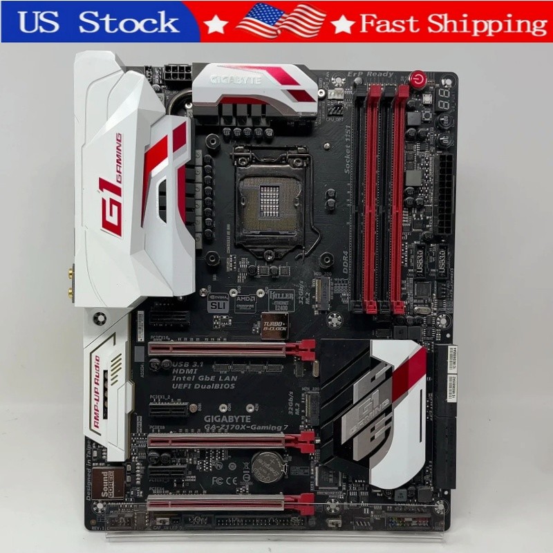 Used Gigabyte GA-Z170X-GAMING 7 LGA1151 Intel Z170 DDR4 M.2 HDMI ATX Motherboard