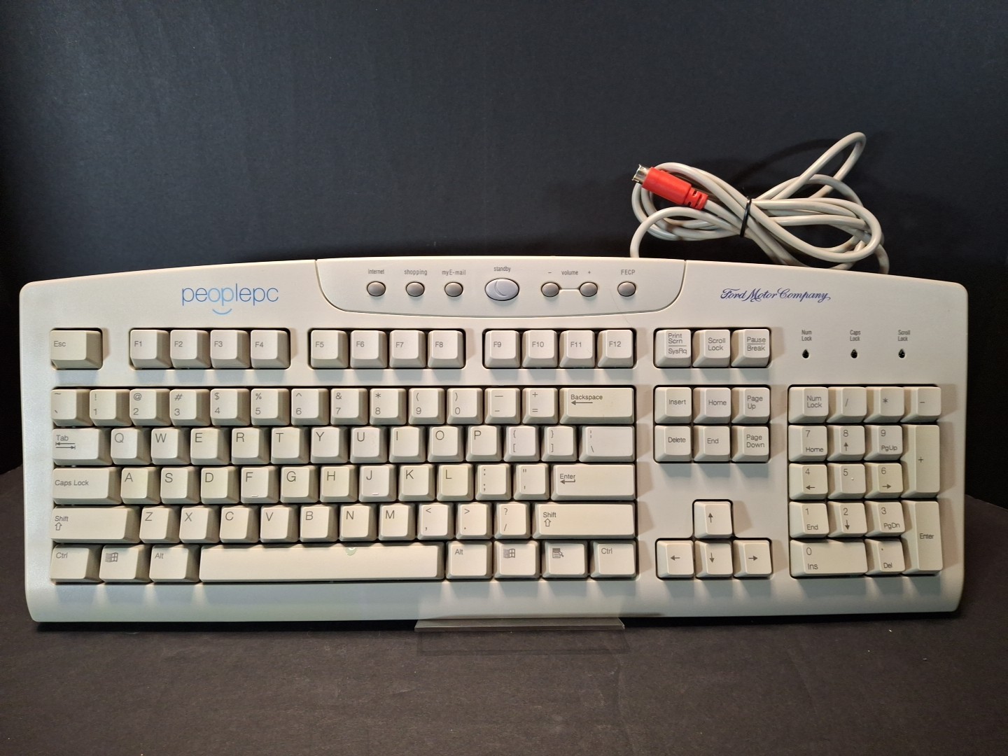Vintage Hewlett Packard Ford Motor Co PeoplePC Keyboard 5129 PS/2