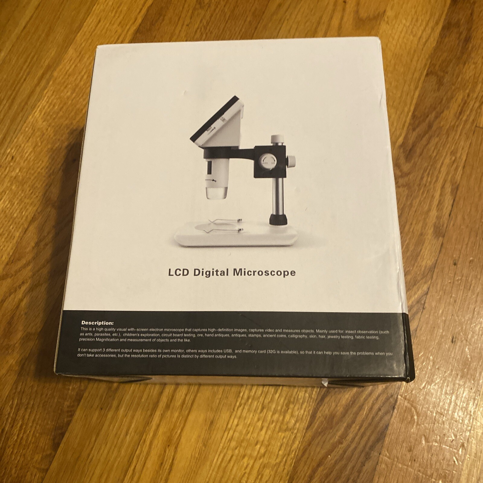 Portable USB Digital Microscope 1000x Magnification Camera 8 LED 32GB TF Card