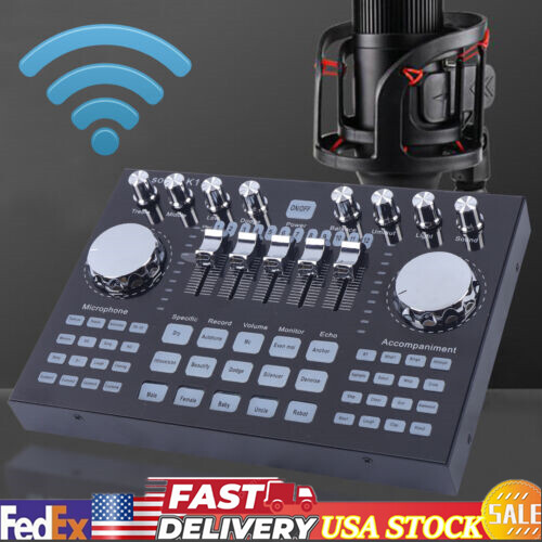 Audio Mixer Sound Board Console with 27 Sound Effects, USB Bluetooth Input