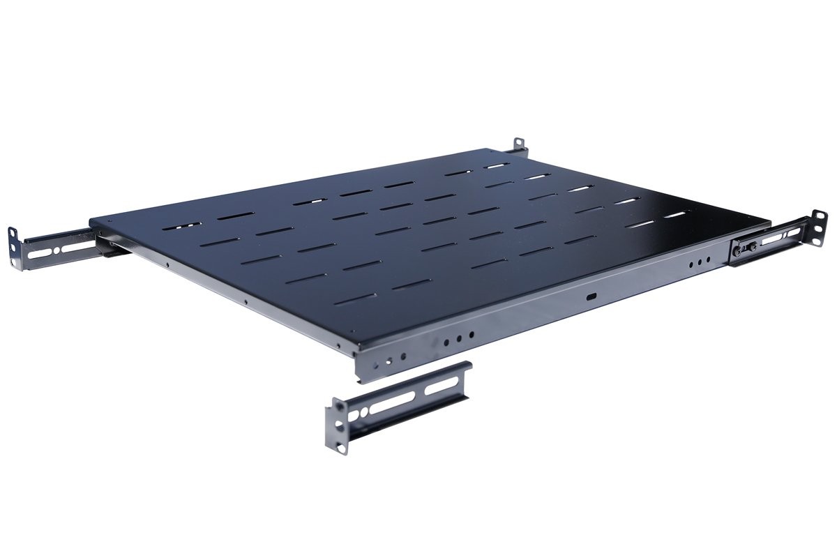 Raising Electronics Fixed Rack Server Shelf 1U 19 Inch Shelves 4 Post Rack Mo...