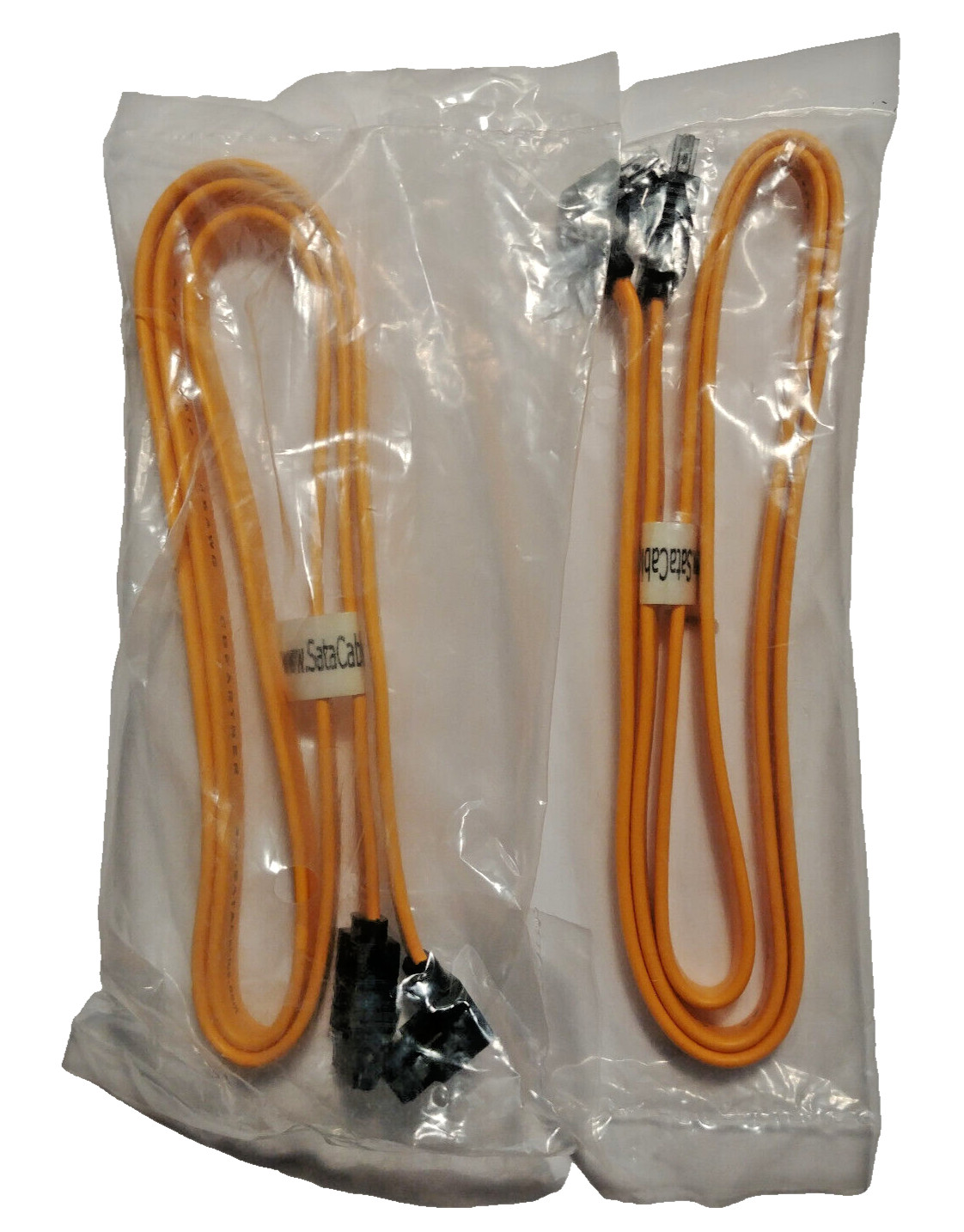 Long 27" Straight to Right angle SATA Data Cables with Locking Latch lot of 2