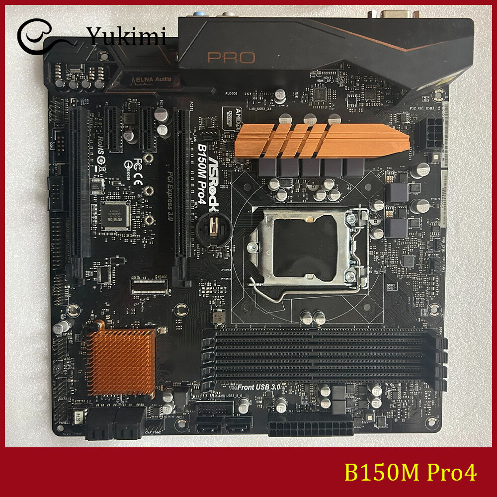 FOR ASROCK B150M Pro4 LGA 1151 DDR4*4 64GB Micro ATX Motherboard Test OK
