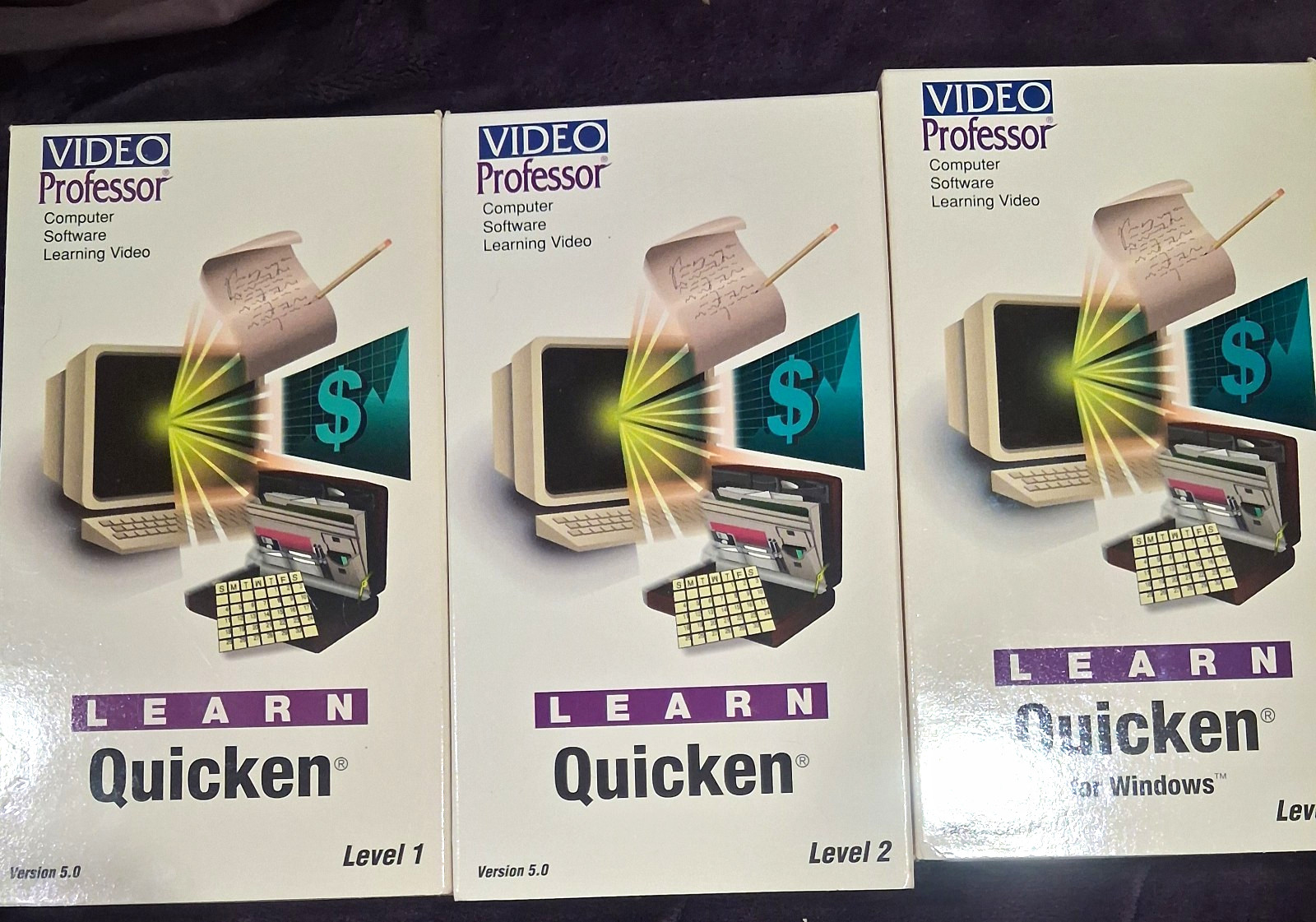 Video Professor Learn Quicken VHS Training Levels 1 & 2 v5.0 for Windows