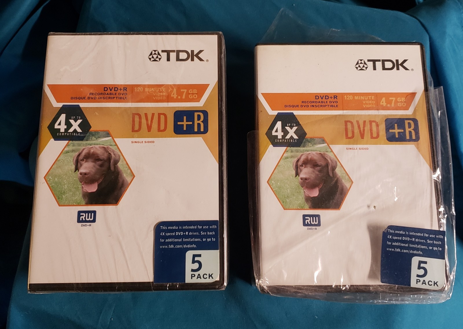 TDK RW Blank DVD+R 4x speed 4.7 GB 9 Pack with Cases - New Sealed excellent