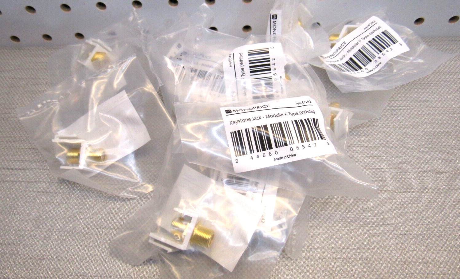 NEW Monoprice 6542 Keystone Jack Modular Type F Lot of 10 