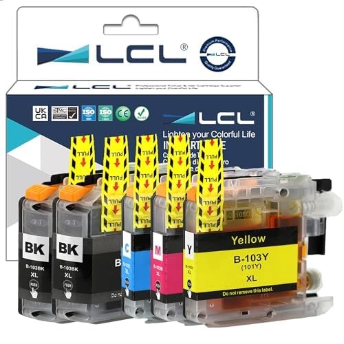 LCL Compatible Ink Cartridge Replacement 5 Pack, 2Black Cyan Magenta Yellow