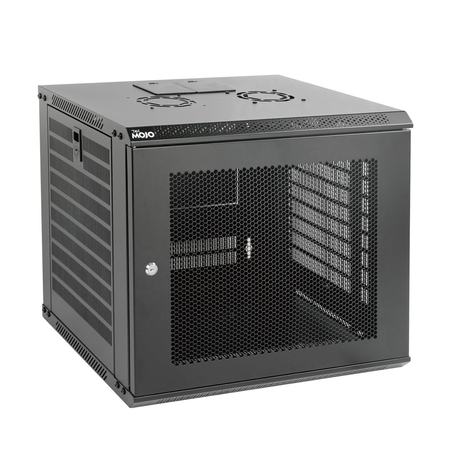 Tecmojo 9U Wall Mount Rack Network Cabinet for 19" IT 9U/Mesh Door, Black