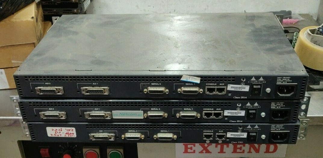 3x CISCO 2500 series Routers - 2x 2514 & 1x 2501 Routers - see SH VER Inside