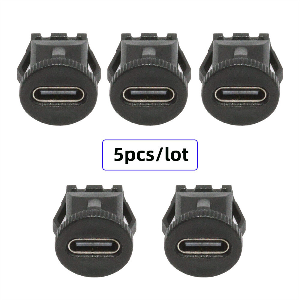 5 Pack USB C 6Pin PD65W Charging Flush Mount Repair Replacement Solder Adapter