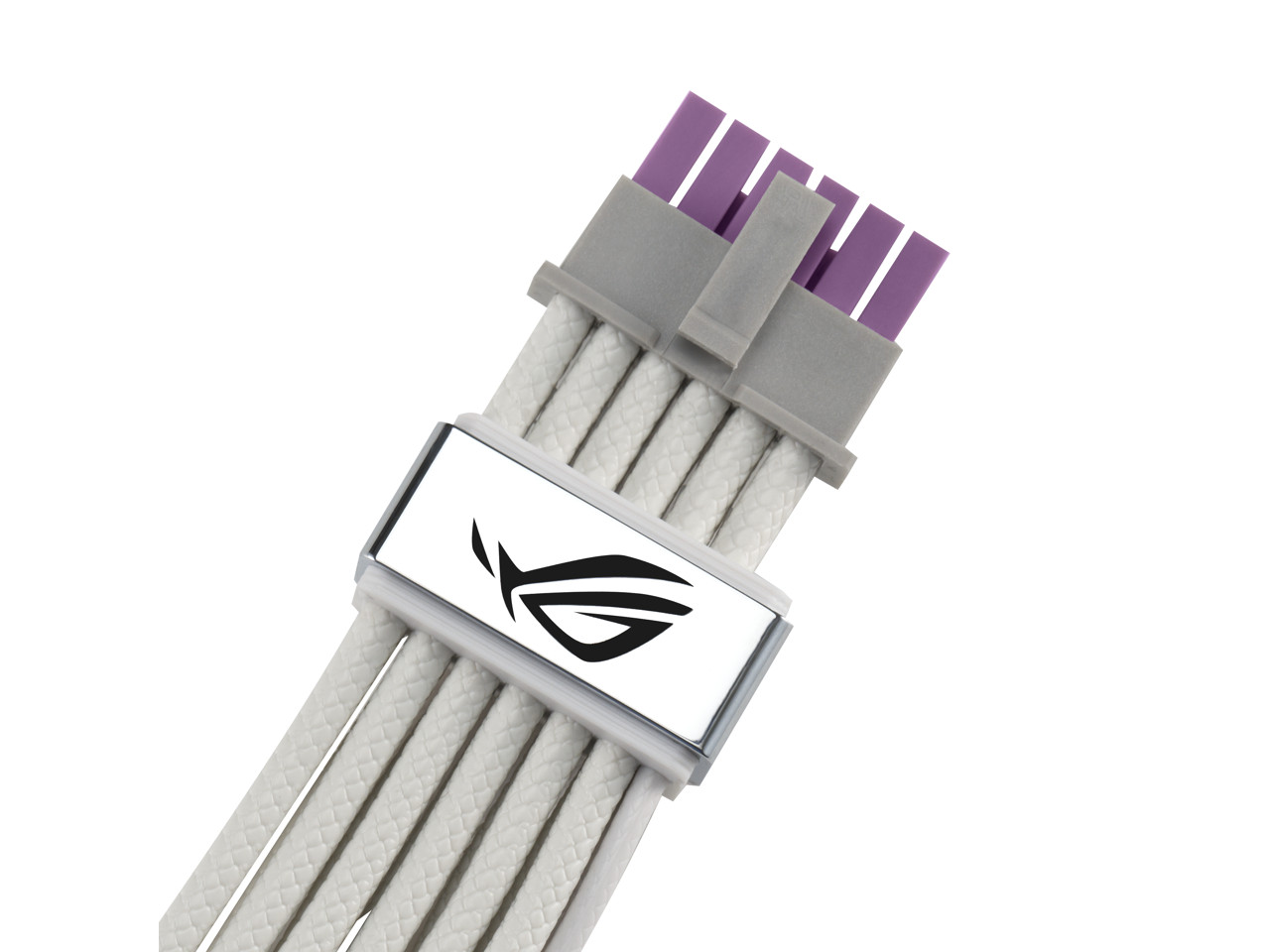 ASUS ROG Equalizer White Edition 12V-2x6 PCIe Cable (ATX 3.1 & PCIe 5.1, Load Ba