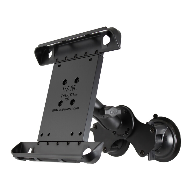 RAM Dual Suction Cup Mount for iPad Pro 11 M4, Used w/Case