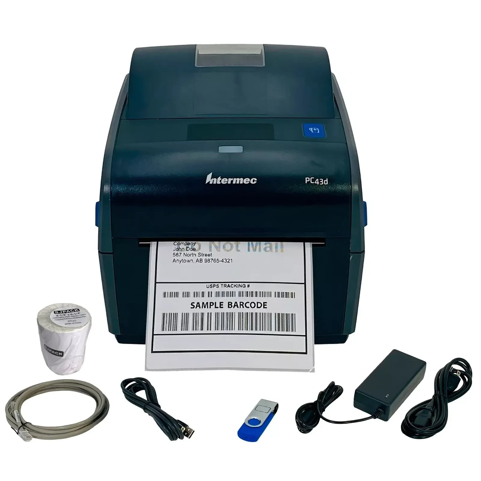 🔥 READY TO PRINT Intermec PC43d Direct Thermal Network Label Printer USB LAN