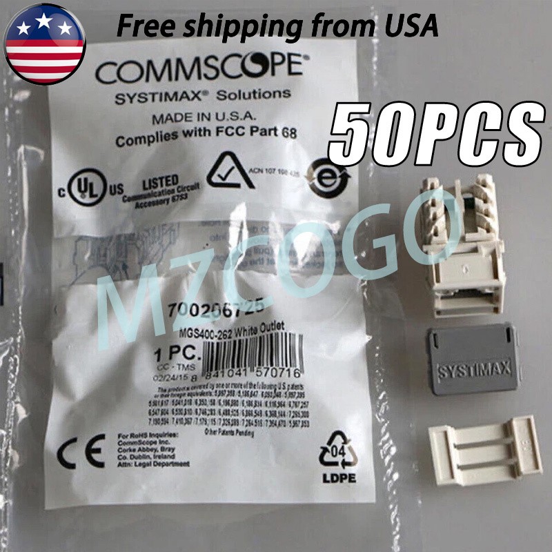 50PCS For CommScope Category 6 Gigabit Network Jack Module RJ45CAT6 MGS400-262