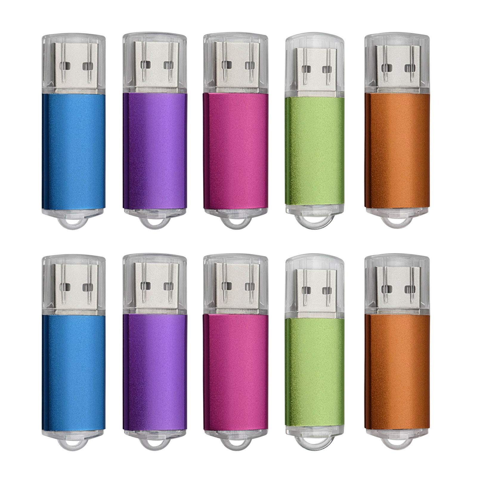 10 Pack Mini USB2.0 Flash Drive 1GB-4GB Color Memory Stick Portable Thumb U Disk