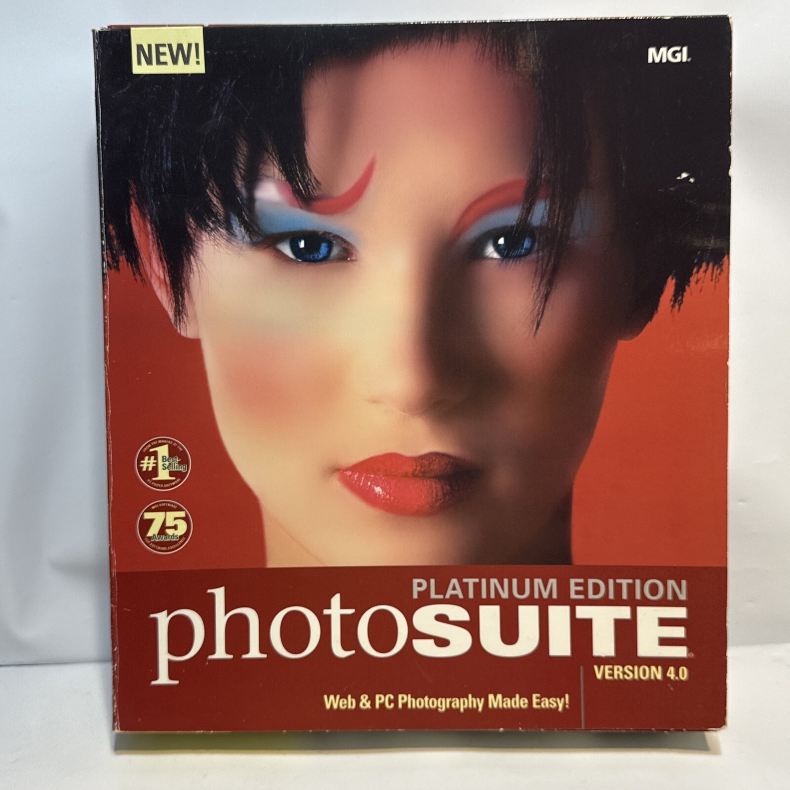 NEW SEALED BIG BOX Vintage MGI PhotoSuite Software 4.0 Windows 95/98/me/NT/2000