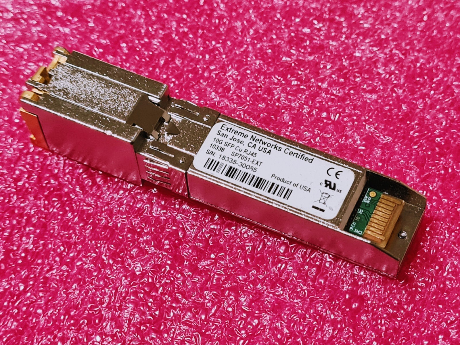 Extreme Networks 10G SFP Cu RJ45 10338 SP7051-EXT SFP-10G-T 10GBASE-T Copper USA
