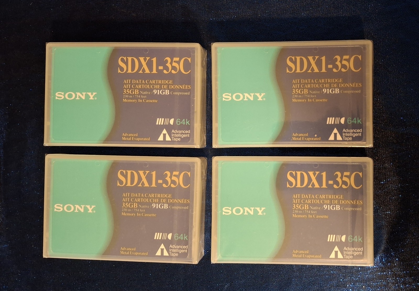 Sony SDX1-35C AIT Data Catridges(4)  Memory Cassettes New Unopened.