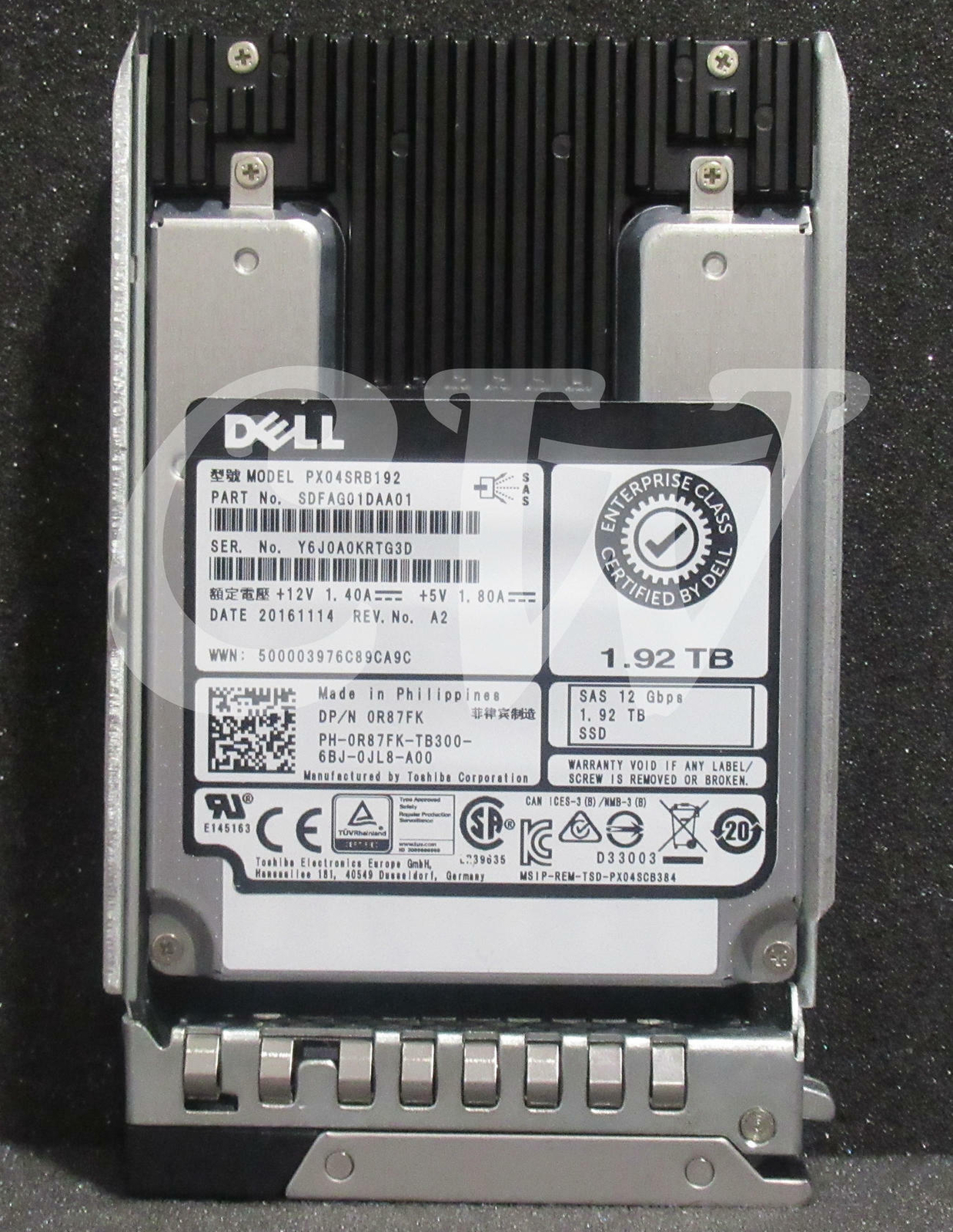 1.92TB SAS SSD 2.5" for Dell R340 R440 R540 R640 R740 R840 R940