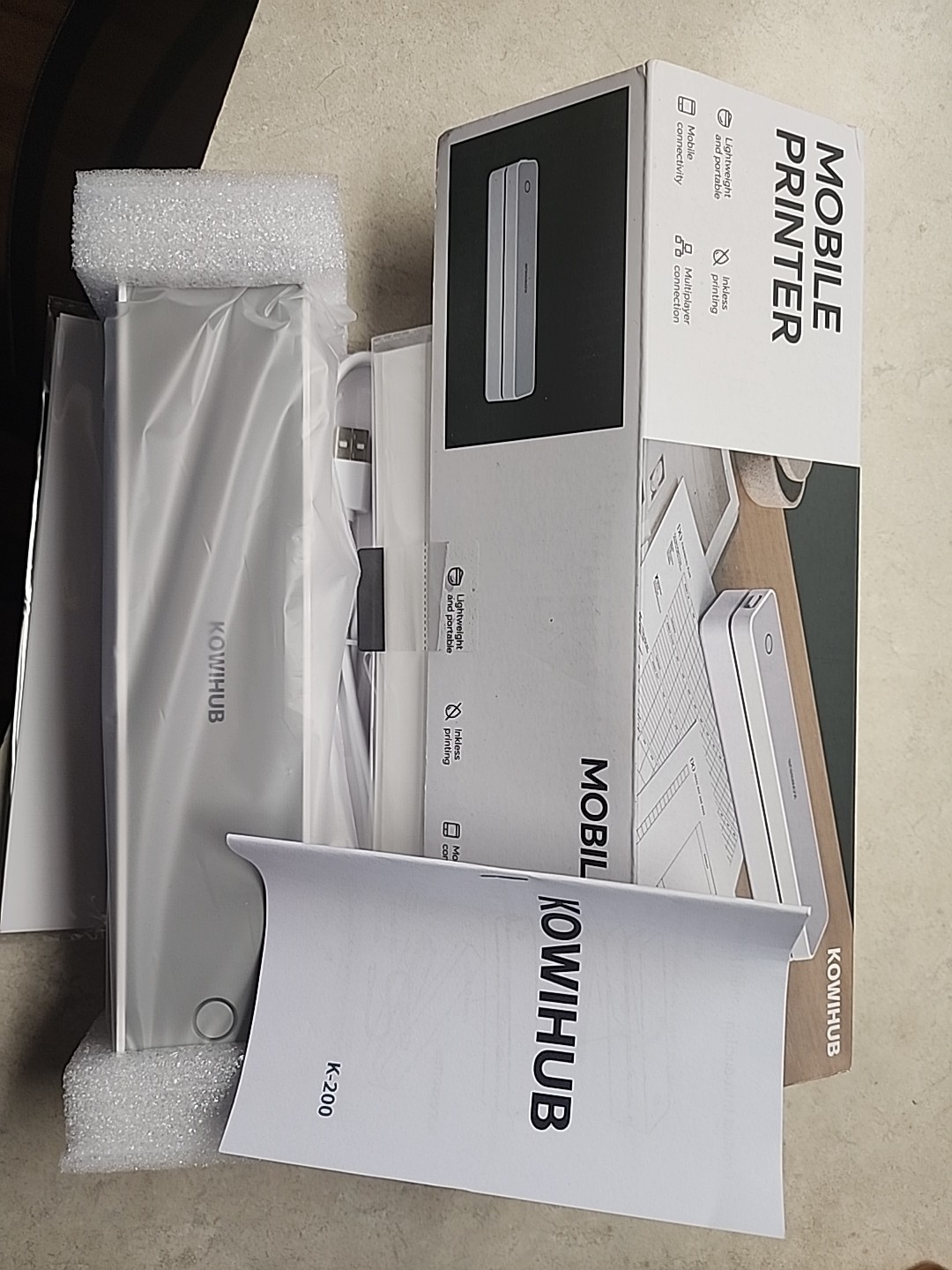 Kowihub Mobile Printer Portable Lightweight Inkless Thermal New - Tattoo Stencil