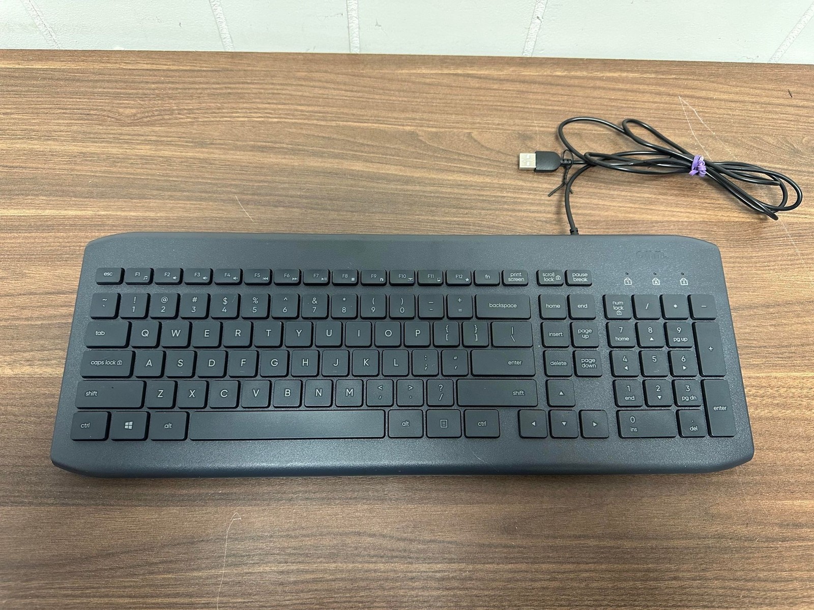 Onn Wired Grey Standard USB Keyboard Model 100009052 Very Good