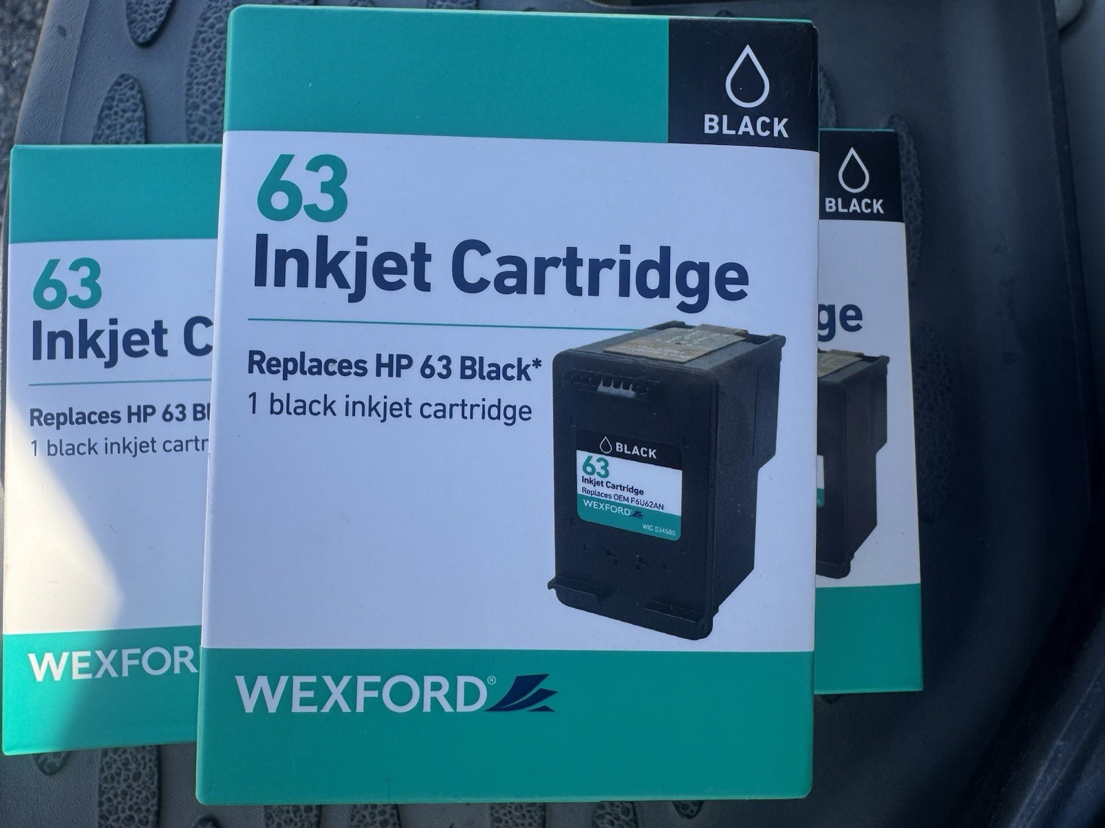 3 X Wexford-Black Ink 63 Inkjet Cartridge For HP -Sealed