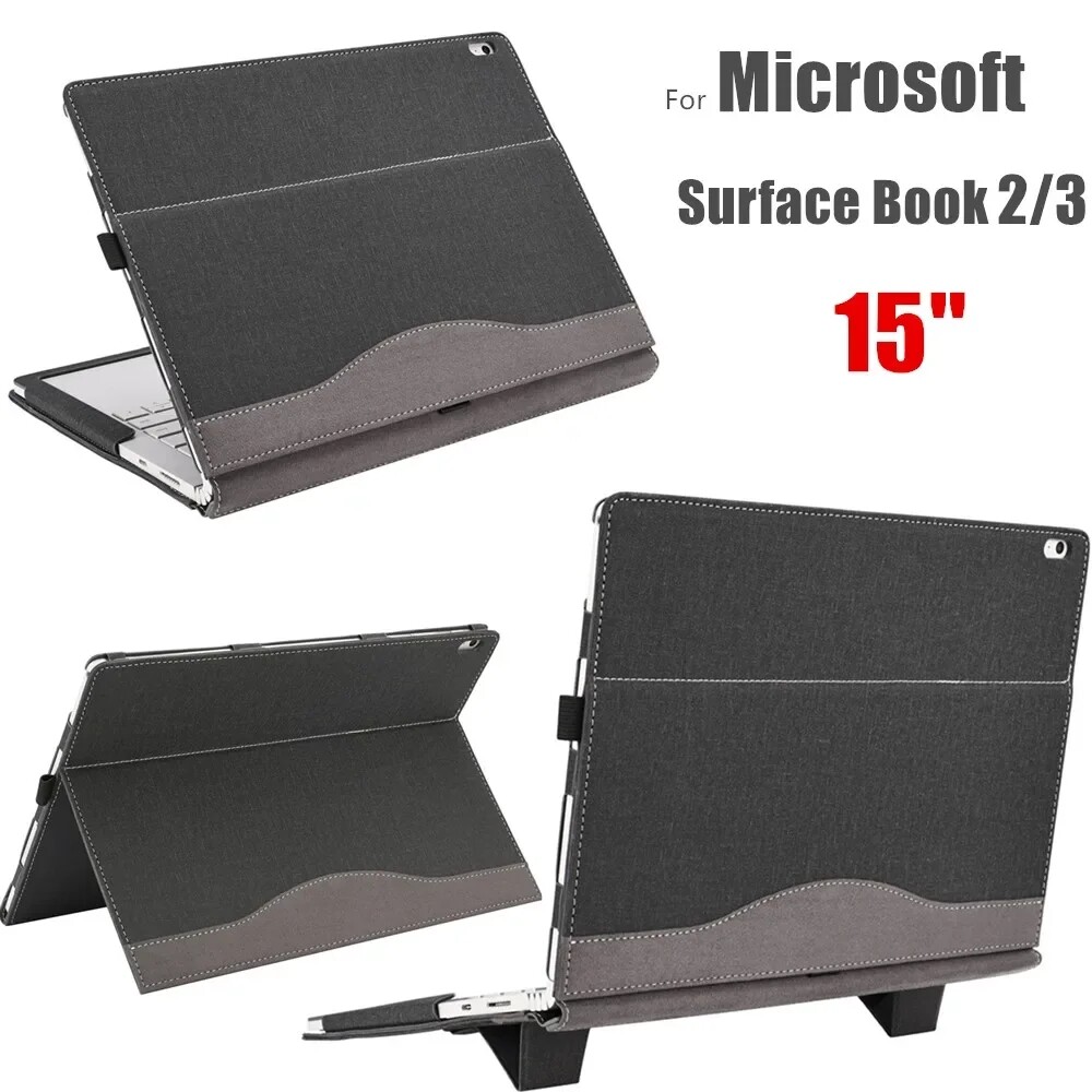 Laptop Cover for 15" NEW Microsoft Surface Book 2/3 Folio Case Stand Sleeve Bag
