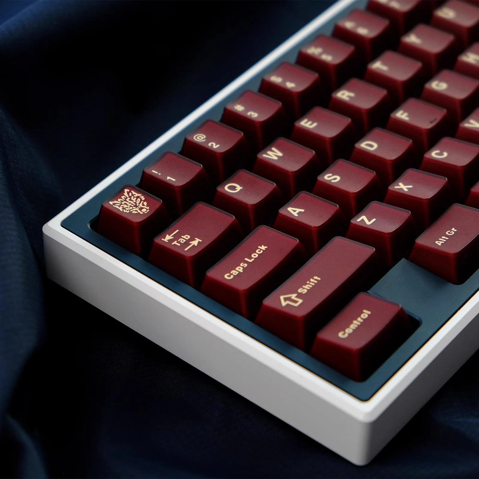 114 Key Red Translucent Keycaps Cherry Profile Double Shot Set MX Switches