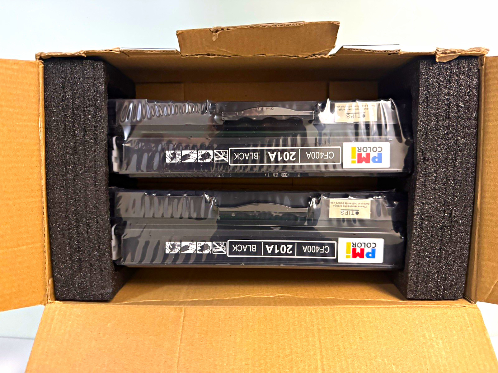 PMI Color CF400A 201A Black Compatible Laser Toner 2 Pack for HP M252/M274