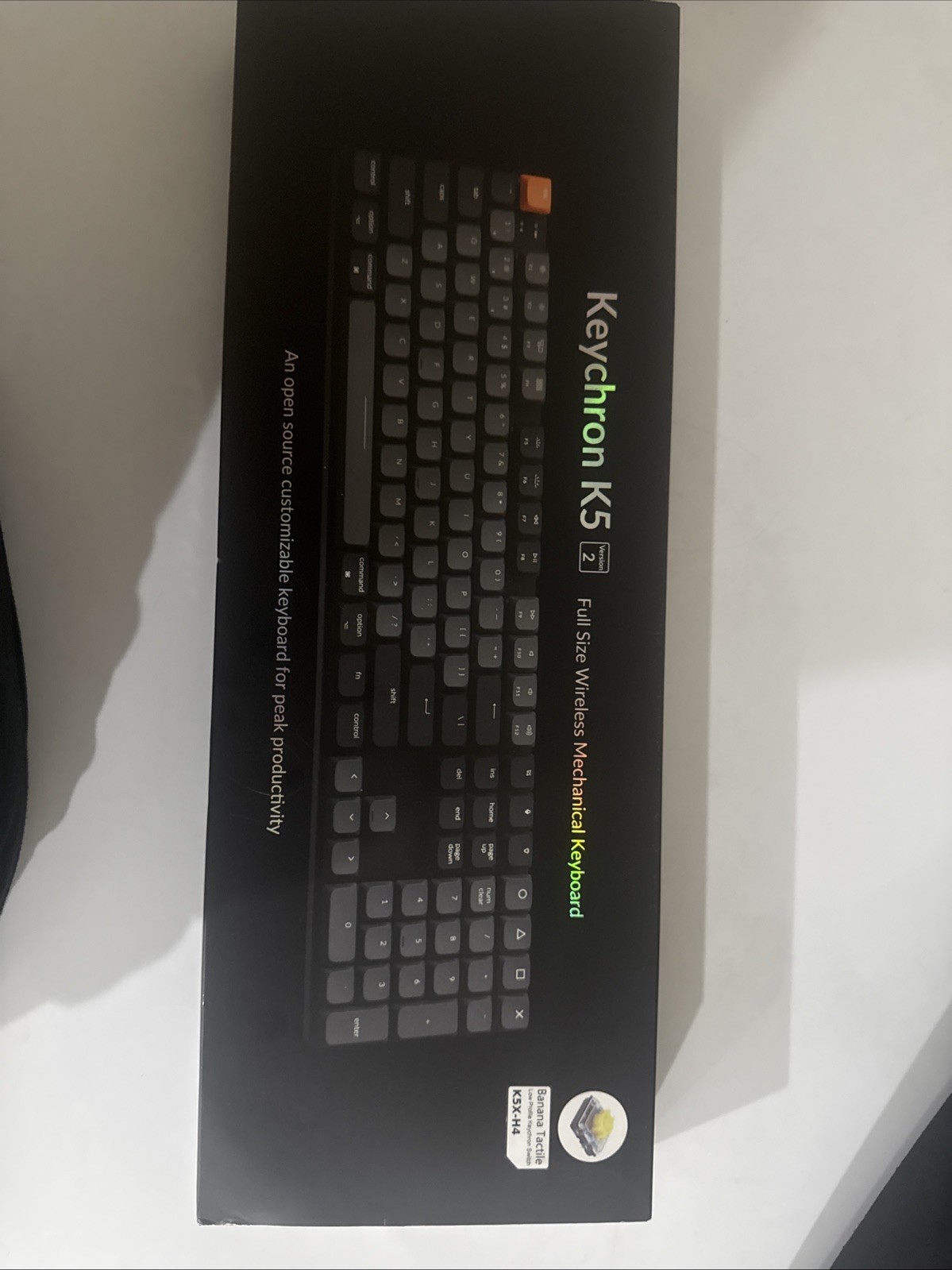 Keychron K5 Full Size Wireless Mechanical Keyboard, Low Profile Banana Tactile